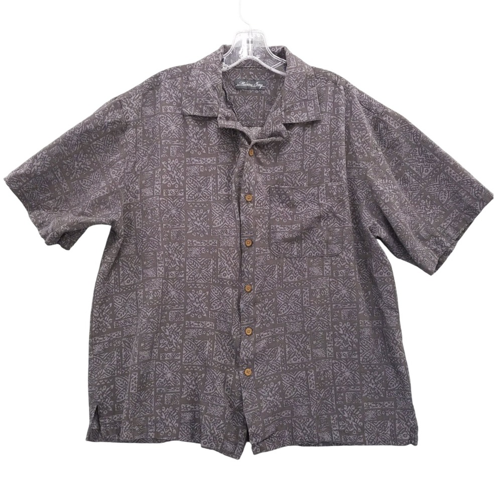Milano Bay Camp Shirt Button Up Short Sleeve‎ Patterned Shirt XL